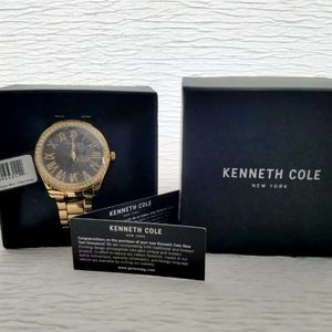 Kenneth Cole NY 3-Hand Crystal Accented Bracelet Watch, 38mm